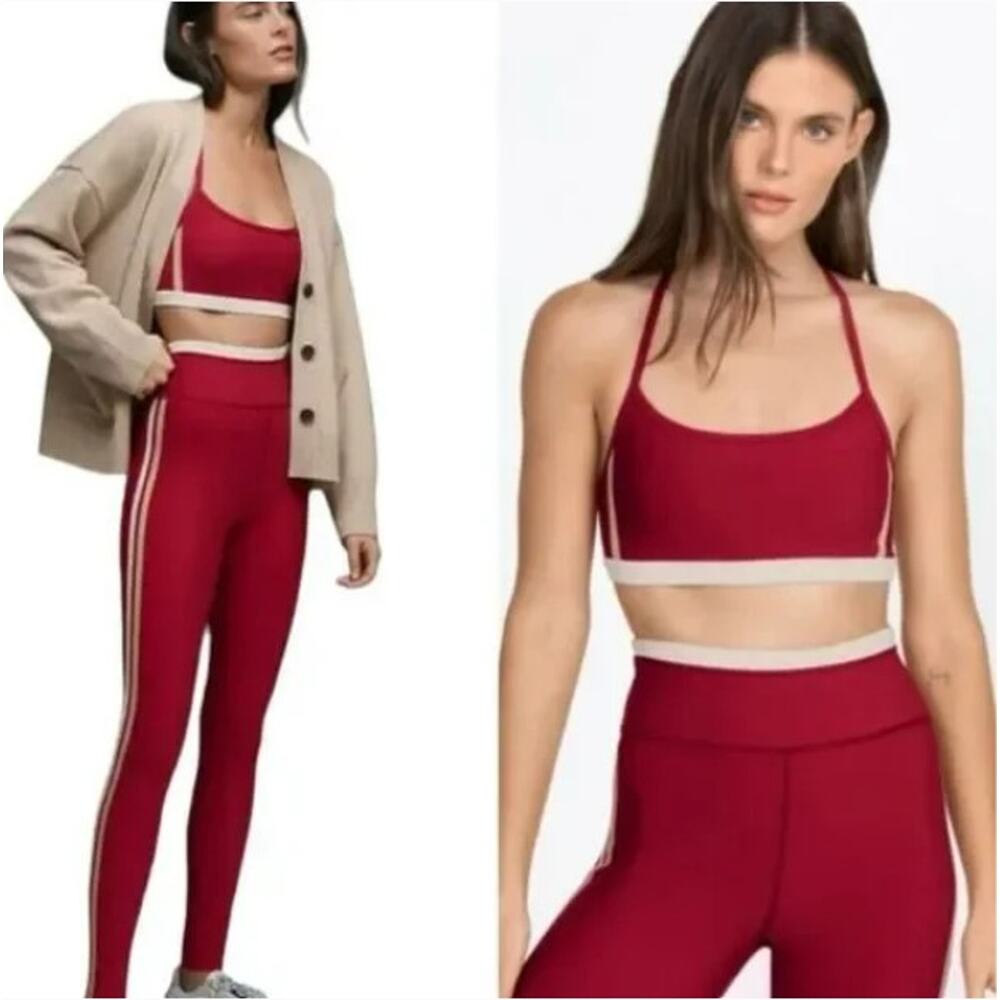 NWT Johnny Was Calme Endurance Cross Back Bra in Red Size M